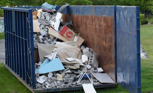 Organized office space before and after clearance